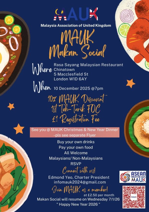 MAUK Christmas and New Year Dinner